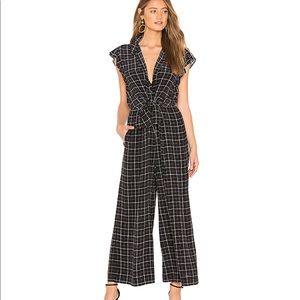Rebecca Taylor Silk Plaid Jumpsuit